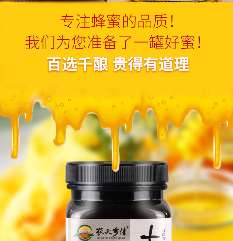 【扶贫馆】黑土蜜蜂蜜中的“小黑瓶”土蜂蜜 500g