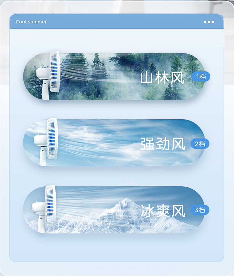 美的/MIDEA 电风扇台式风扇家用小型大风力台扇轻音摇头桌面