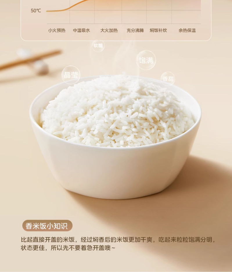 美的/MIDEA 电饭煲家用4L智能大容量多功能电饭锅蛋糕柴火饭蒸汽煮饭锅