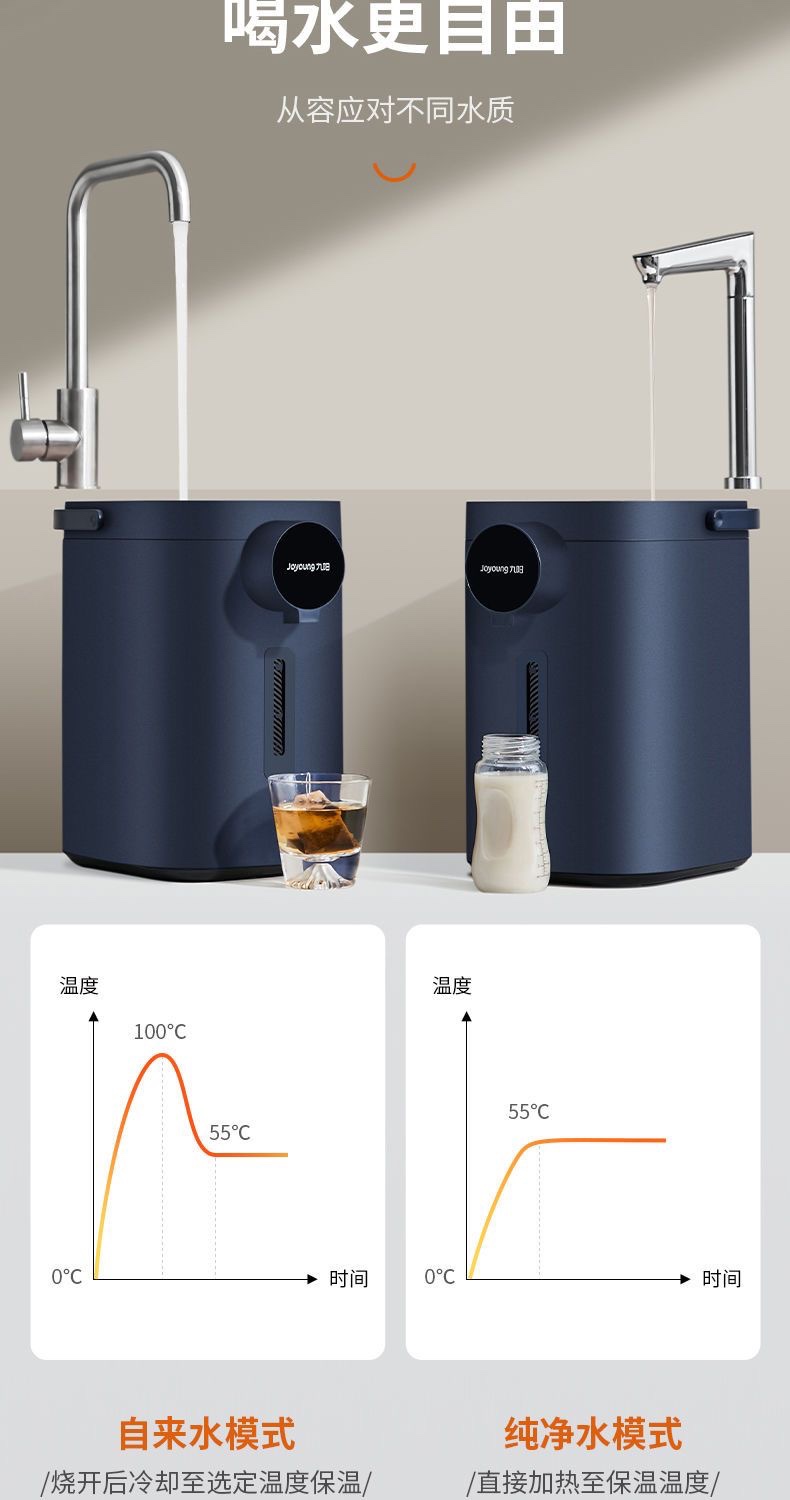 九阳/Joyoung 电热水瓶热水壶 5L大容量八段保温304不锈钢