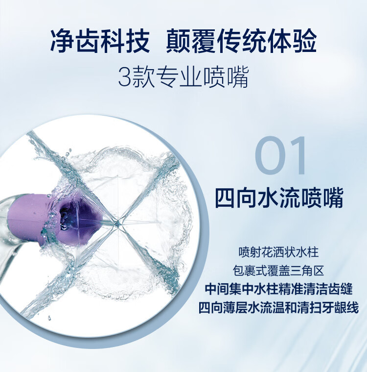 飞利浦/PHILIPS Sonicare 电动水牙线 四向水流喷嘴 HX3062/0