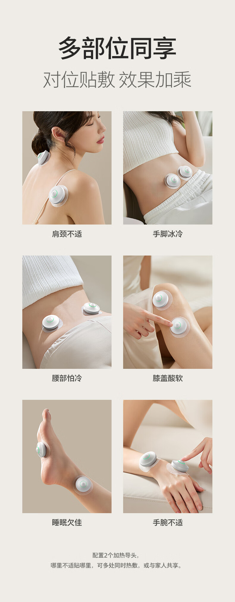 飞利浦/PHILIPS 艾草热敷仪 家用便捷智能养生艾草盒 肩颈腰腹关节疗养热敷仪