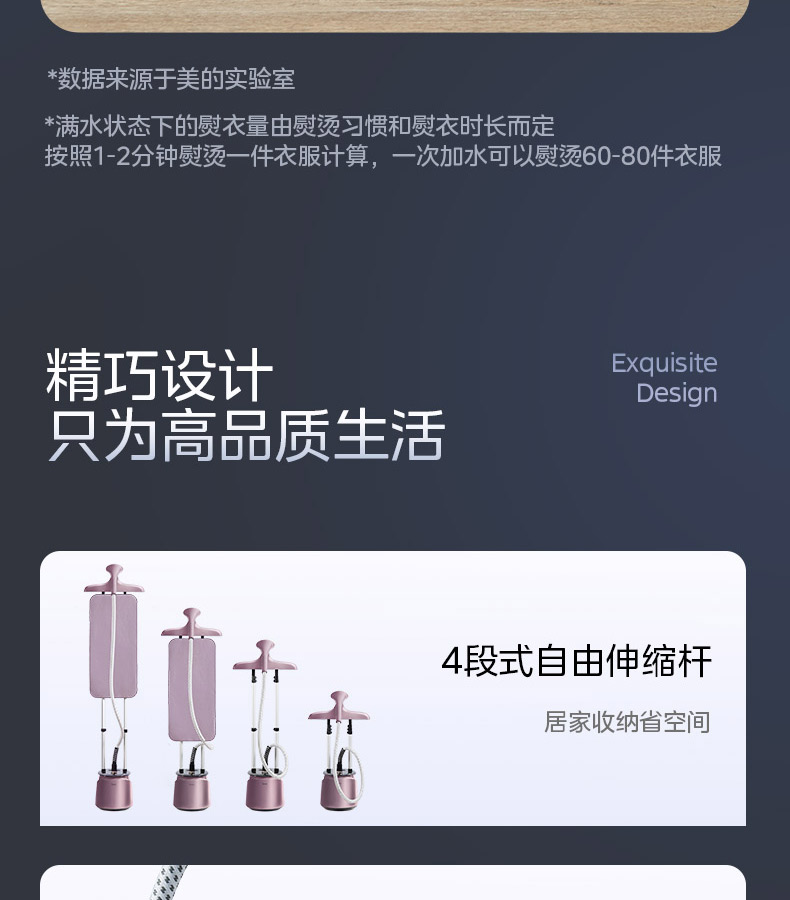 美的/MIDEA 挂烫机家用熨烫机蒸汽电熨斗2024新款全自动平烫一体机烫斗