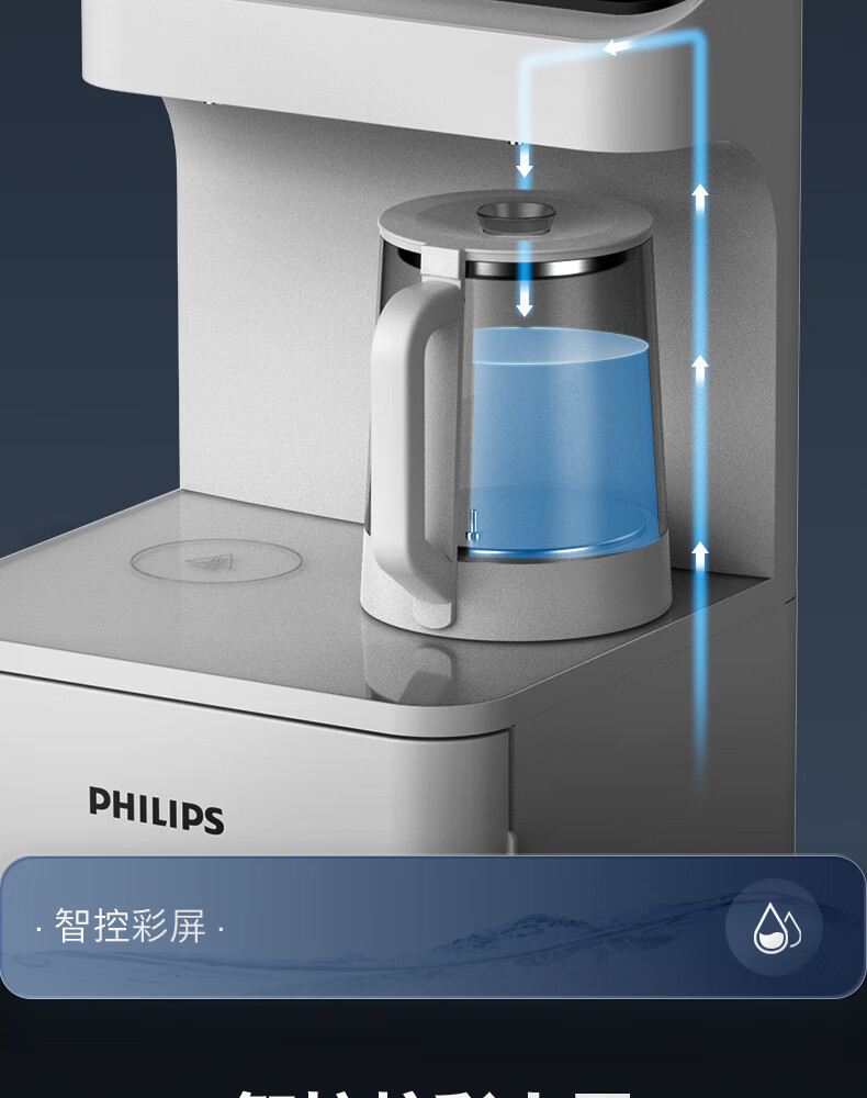 飞利浦/PHILIPS 茶吧机家用立式饮水机 即热式饮水机 制热调温下置水桶