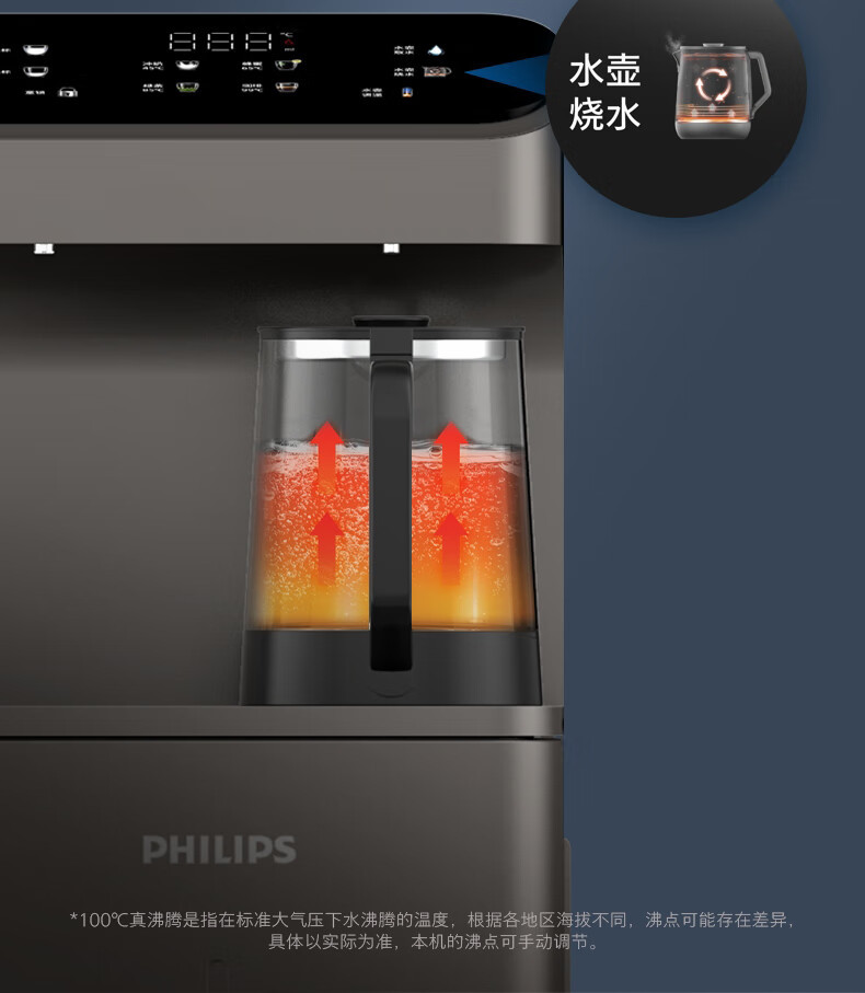 飞利浦/PHILIPS 茶吧机家用立式饮水机 即热式饮水机 下置水桶双出水