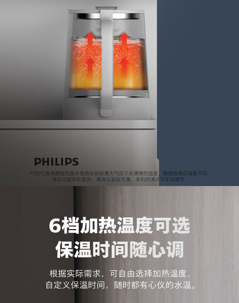 飞利浦/PHILIPS 茶吧机家用立式饮水机 即热式饮水机 制热调温下置水桶