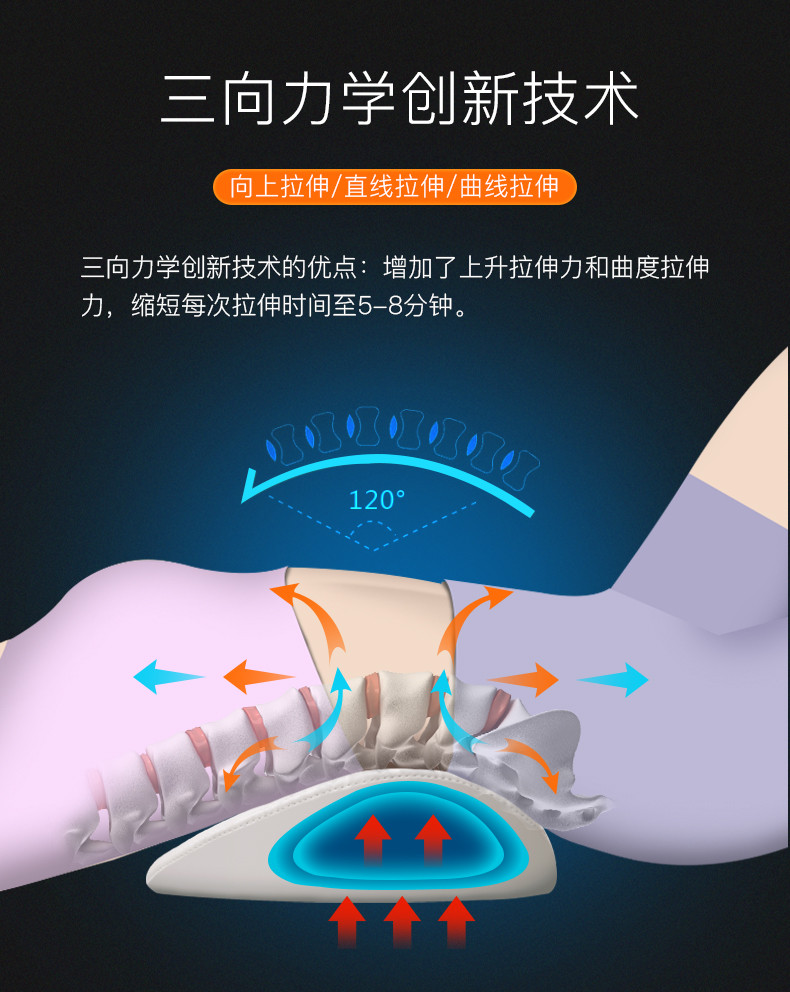 腰部家用腰疼自动成人多功能热敷牵引器按摩仪理疗按摩器