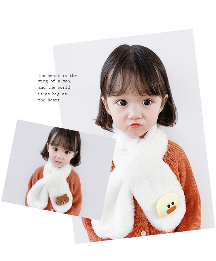 秋冬季新款韩版儿童围巾男女童宝宝毛绒围脖套头婴儿加厚保暖小孩