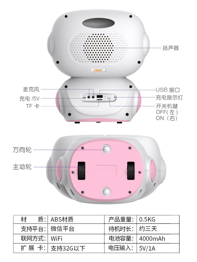 早教机智能机器人wifi对话语音高科技儿童玩具男女孩学习教育陪伴