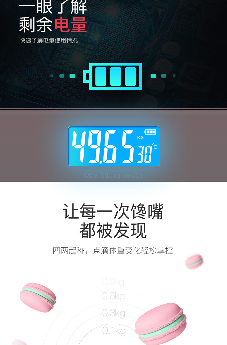 充电款电子称家用精准高精度测体重秤女生家庭宿舍小型人体称重计