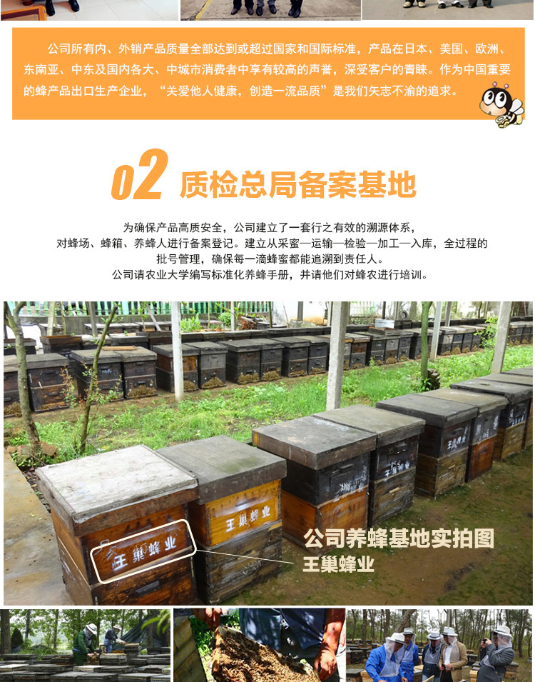 王巢 野生茶花蜂蜜 农家自产土蜂蜜 包邮950g