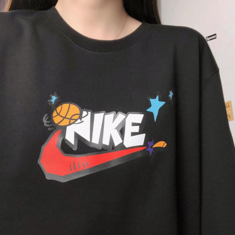 耐克Nike耐克大钩子篮球情侣款印花圆领卫衣宽松街头潮人网红同款男女长袖圆领套头衫外套