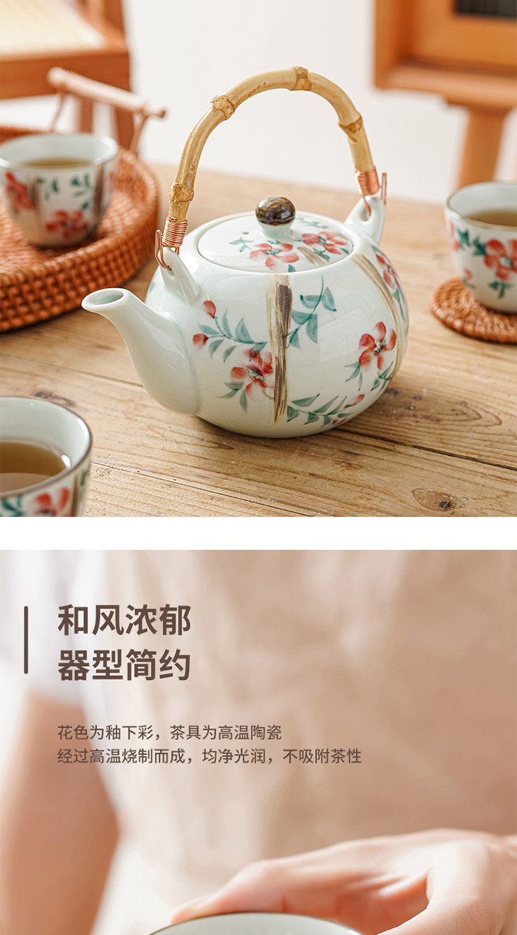 ABS爱彼此 中式手绘陶瓷茶具5件组