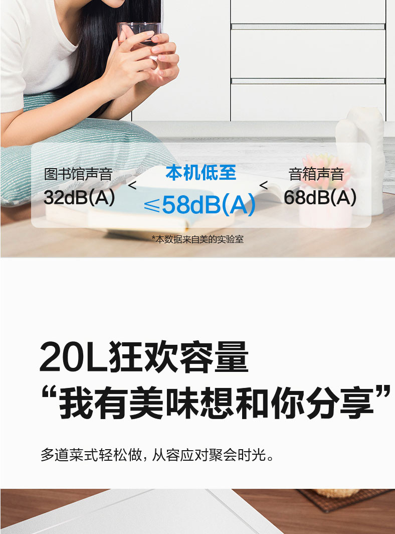 美的/MIDEA M1-L201B 微波炉 变频大火力 智能解冻 节能降噪 蒸煮烤多功能