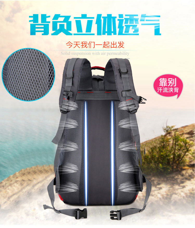 XY新款男女双肩背包大容量65L户外包防水旅行运动登山背包
