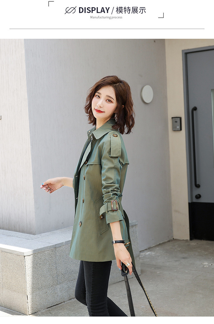 风衣女短款秋季韩版新款女装大衣流行英伦风小个子变色短外套