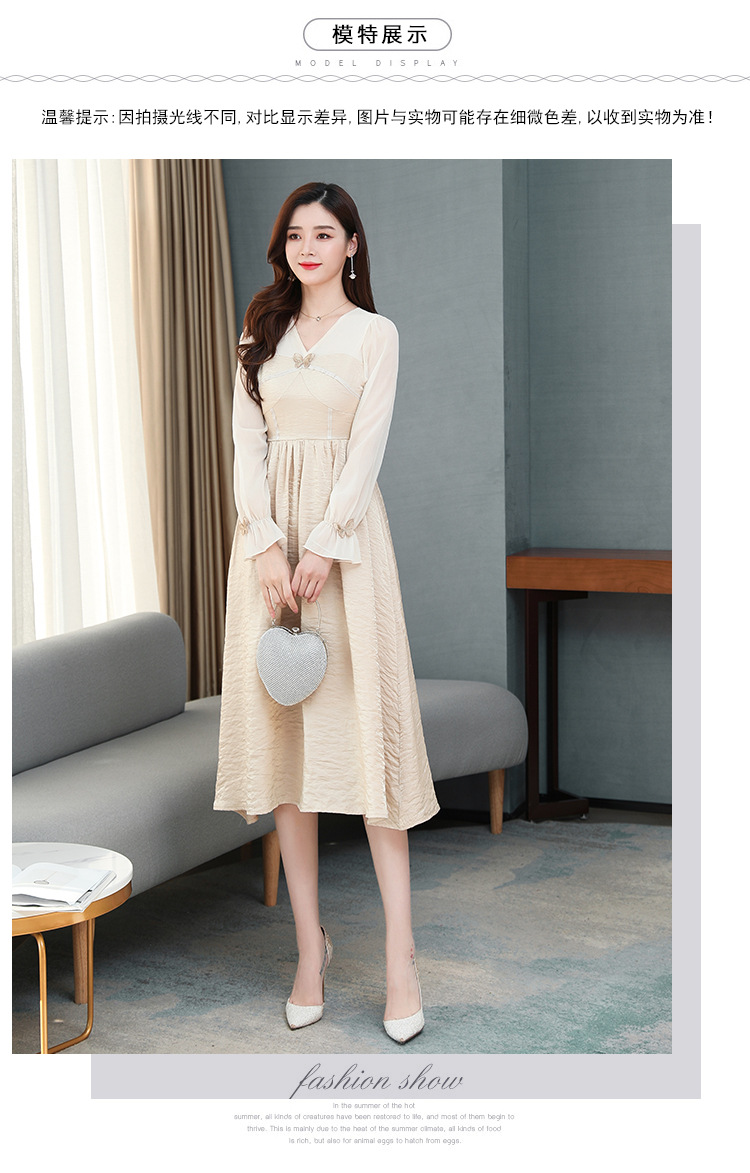 LR2020新款法式桔梗裙蝴蝶法式小众流行裙子时尚连衣裙女