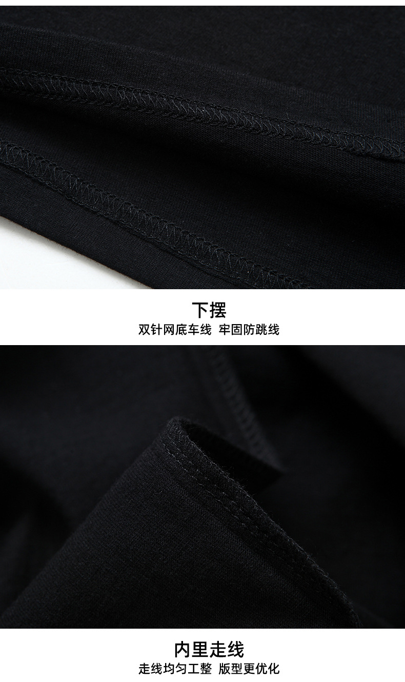 JJ2022新款纯棉短袖T恤男士字母印花夏季学生半袖打底衫