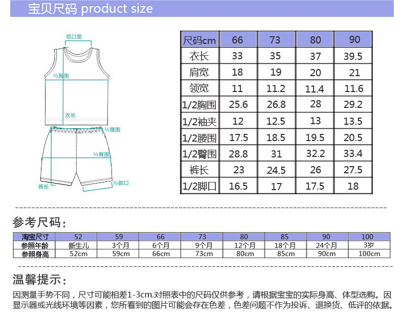 【惠州馆】婴儿短袖内衣套装纯棉新生儿夏季衣服宝宝儿童3个月女0-1岁男夏装