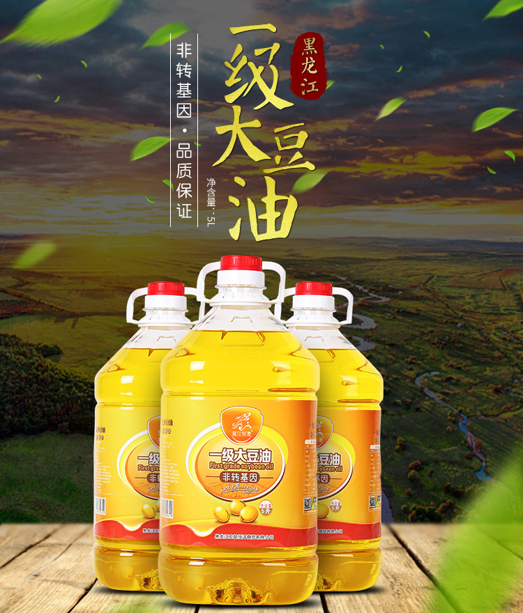 【黑龙江省哈尔滨市】北大荒一级大豆油5L 全国包邮（新疆、西藏、青海等偏远地区除外）