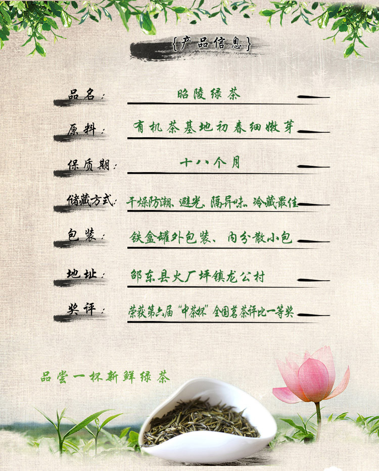 昭陵绿芝 绿茶