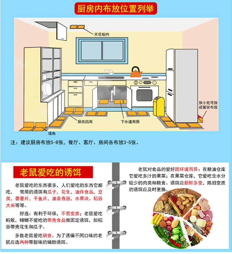 超强力粘鼠板抓老鼠贴夹家用捕鼠笼驱鼠灭鼠器神器捉老鼠胶药工具