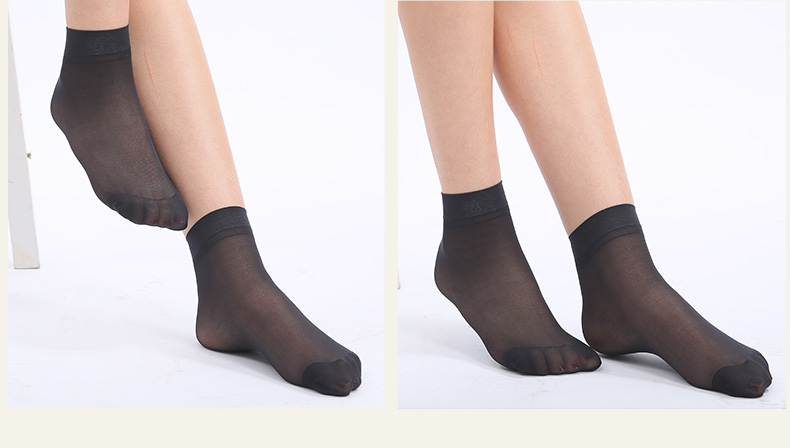 袜子女春夏短丝袜肉色薄款丝短袜女丝袜包芯丝天鹅绒女士袜子黑色