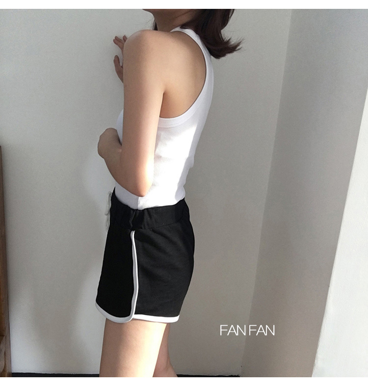 夏季女装韩版薄款弹力修身无袖挂脖吊带打底衫上衣外穿运动小背心