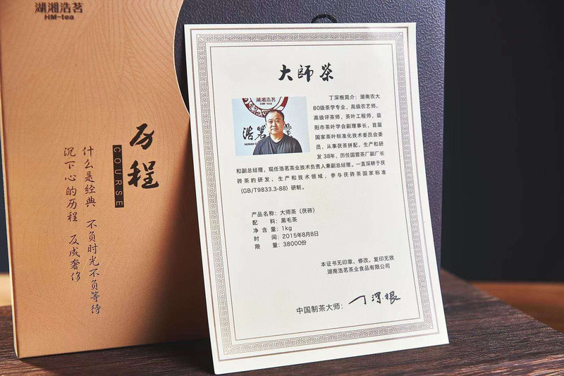 消费扶贫（桃江）丁大师方砖茯茶1kg/盒