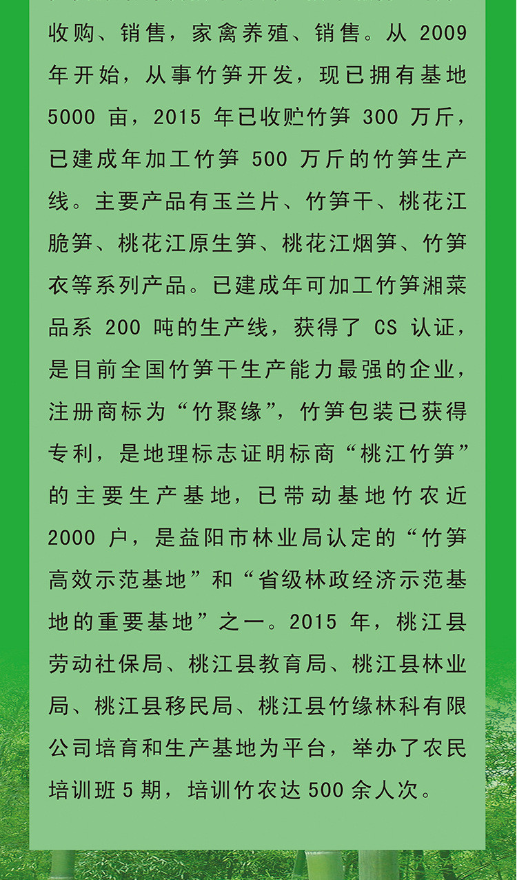 消费扶贫（桃江）竹聚缘原味笋尖248g*5包