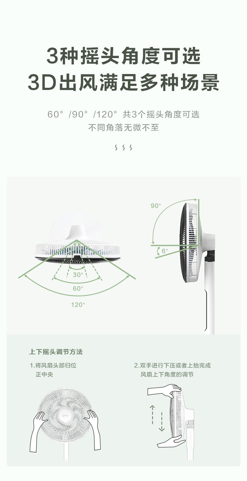 美的/MIDEA 变频电风扇落地扇9叶遥控落地风扇立式风扇FSD35XBR