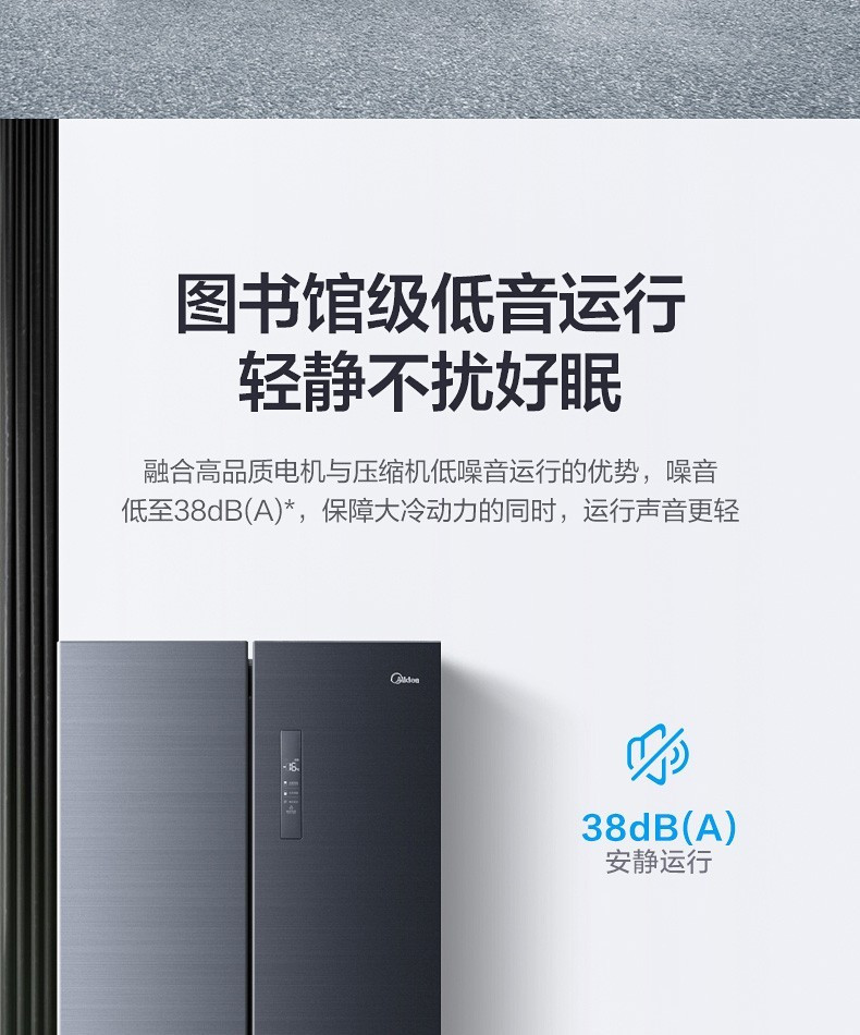 美的/MIDEA 家用除菌净味508升无霜变频一级能效多门智能电冰箱BCD-508WTPZM(E)