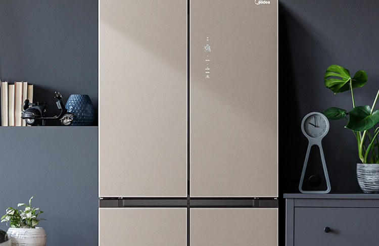 美的/MIDEA  十字四门冰箱净味除菌智能变频家用电冰箱468升BCD-468WSGPZM风冷无霜