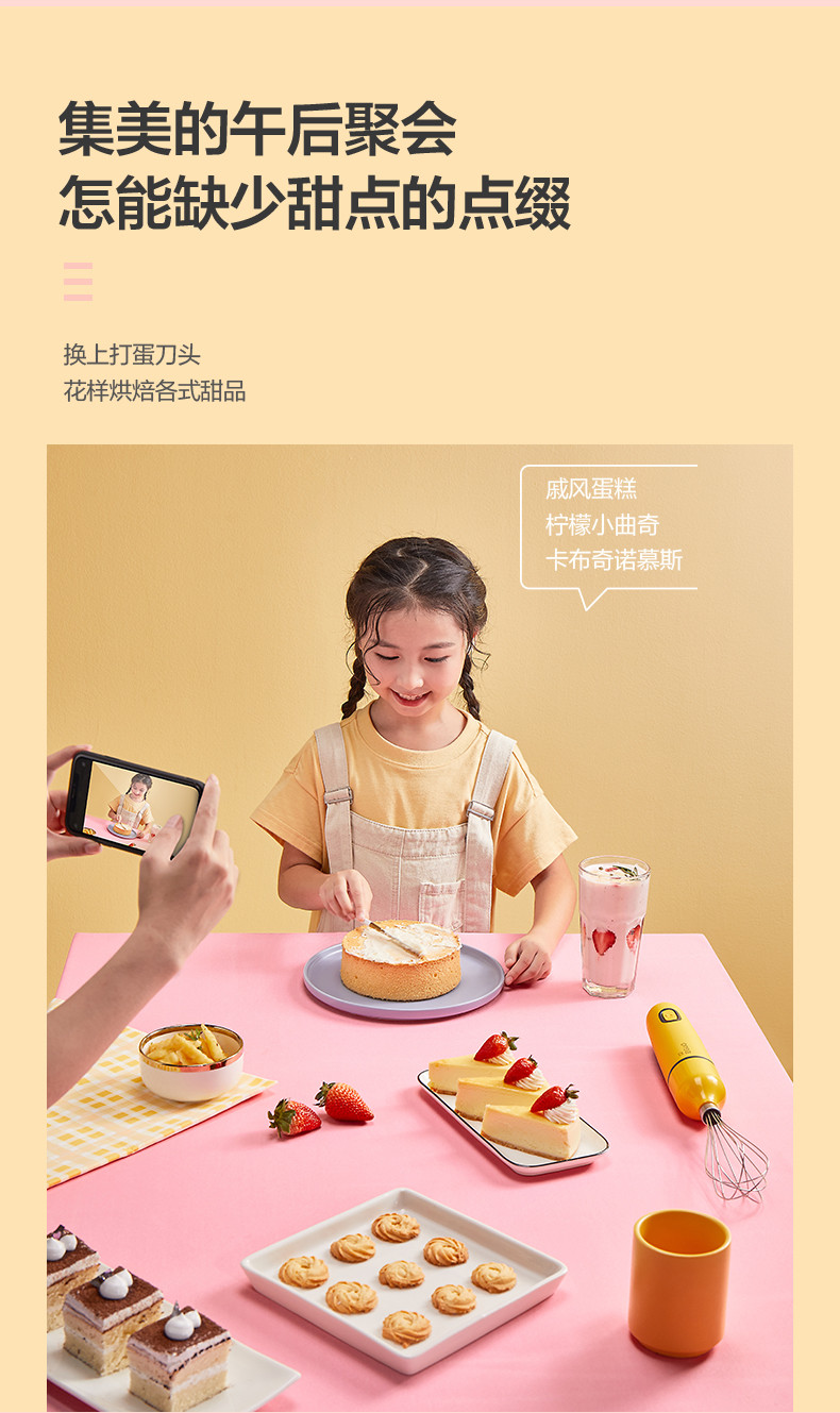 美的/MIDEA  料理棒BH30E103多功能小型无线料理棒婴儿辅食机手持家用搅拌棒