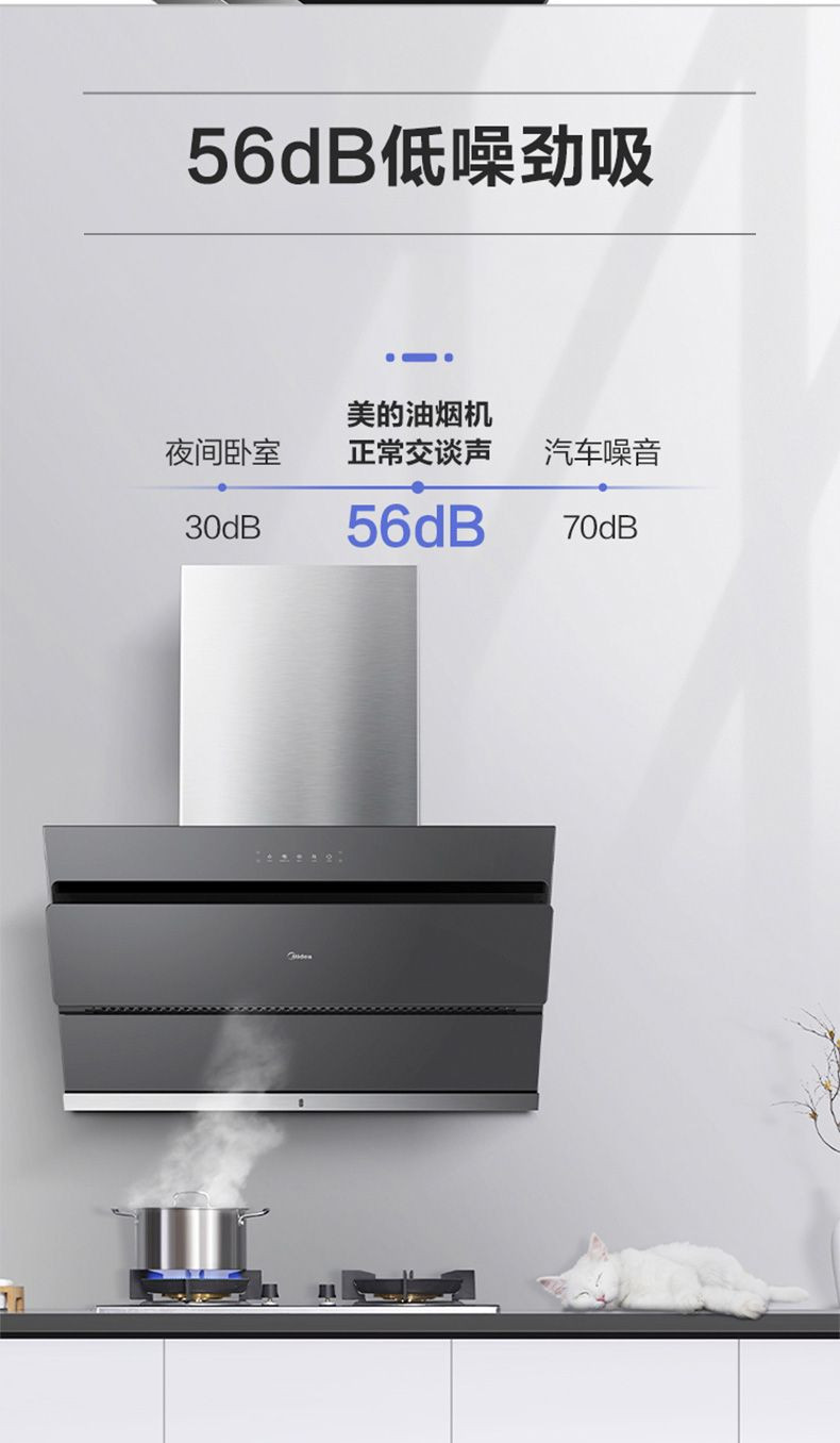 美的/MIDEA CXW-280-J25抽油烟机侧吸20方大吸力挥手控制