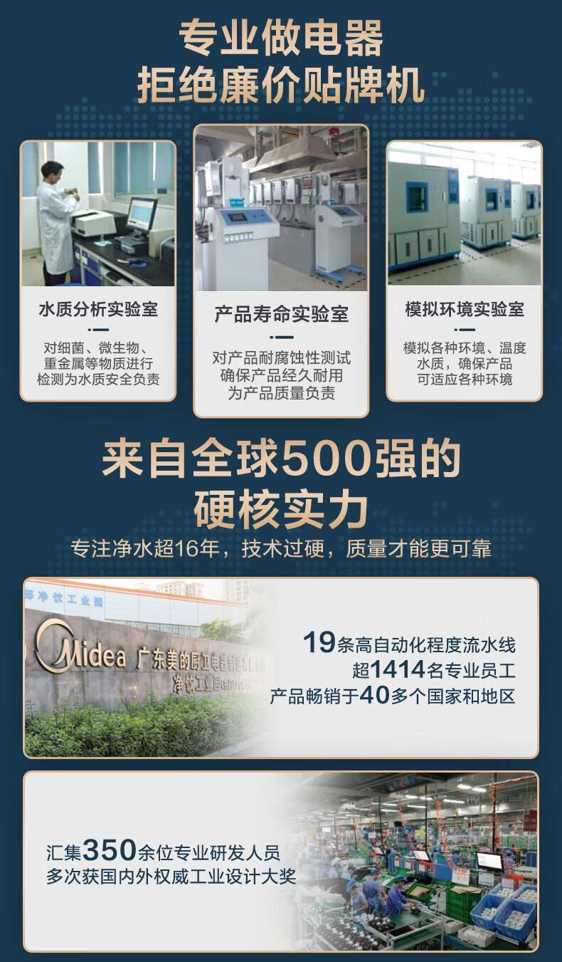 美的/MIDEA 无级调温数显净水机加热净水器即热净饮一体机MRO635-R