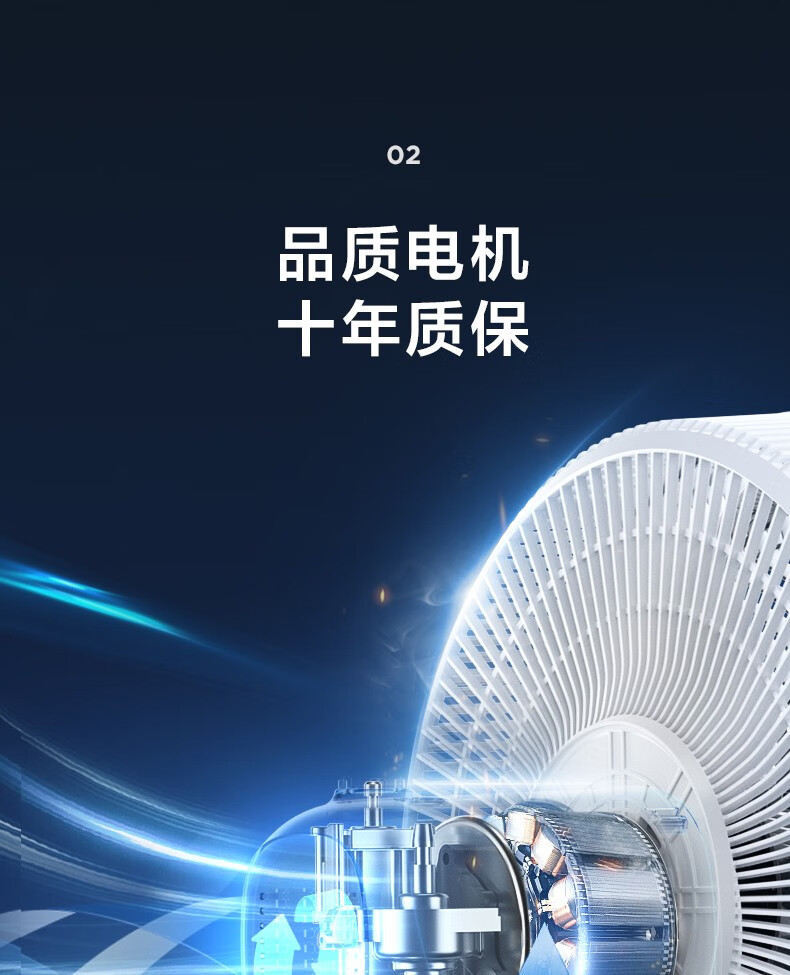 美的/MIDEA 电风扇落地扇家用卧室七叶电风扇摇头安静3档机械SAF30AC