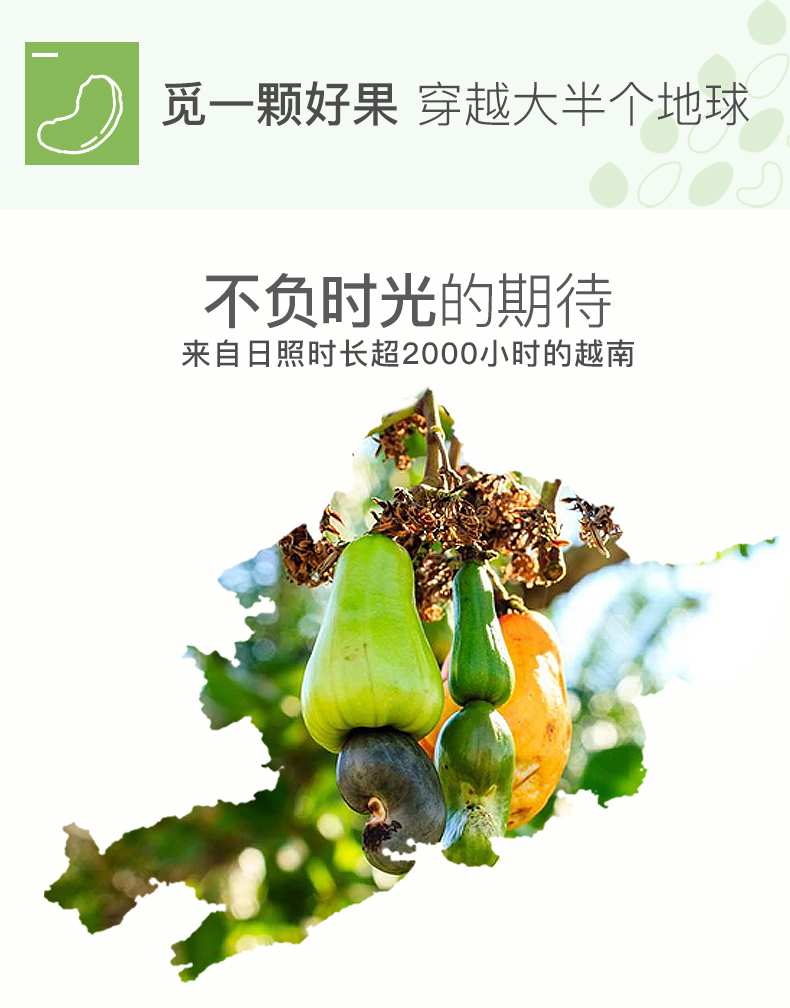 【百草.味-炭烧腰果200g】碳烧腰果仁坚果干果仁小零食特产干货