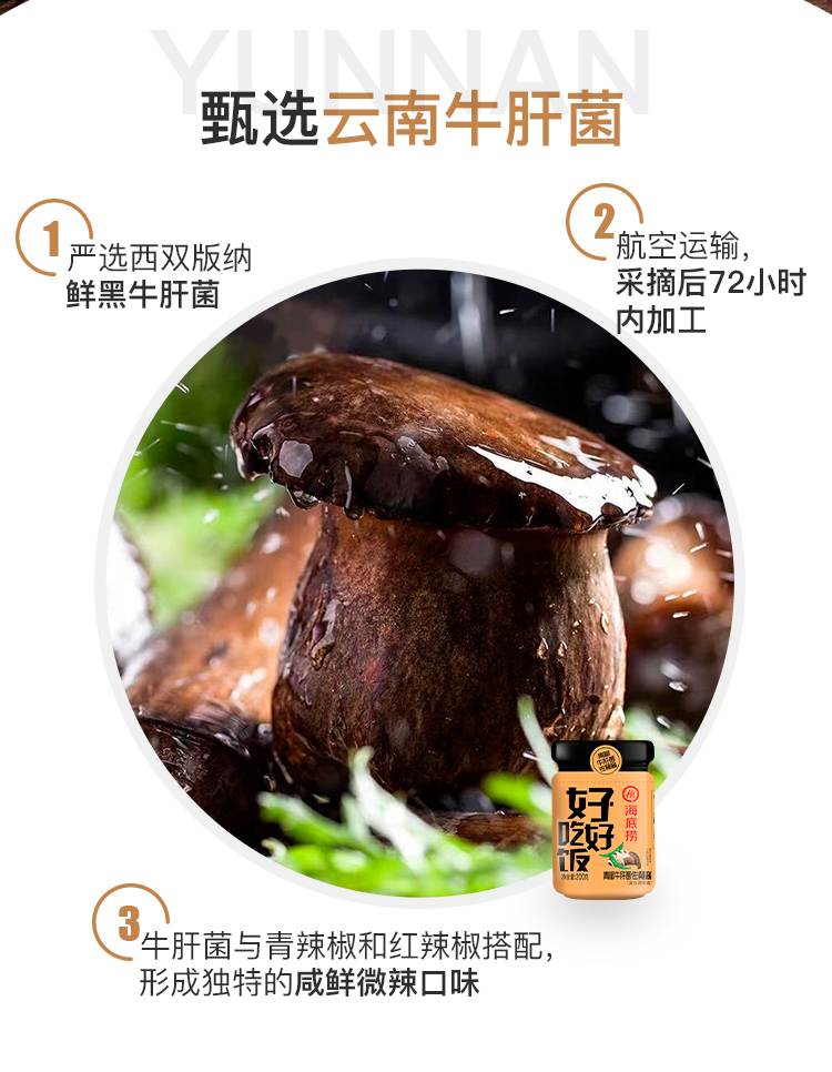  海底捞拌饭酱200g|青椒牛肝菌佐餐酱拌面酱