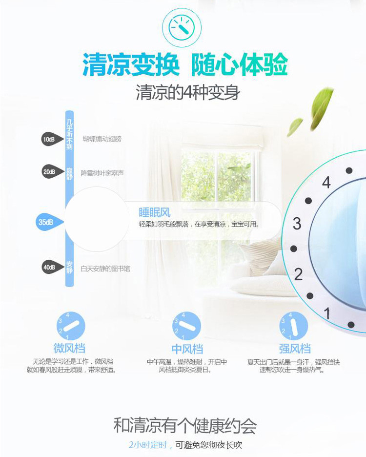 美的（Midea）KYT30-15AW 台式转页扇/电风扇