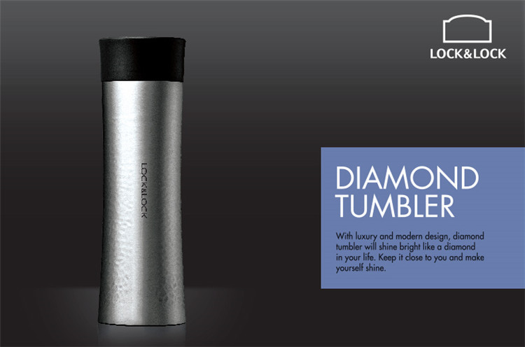 乐扣乐扣 Diamond钻石马克不锈钢保温杯 商务简约 400ml LHC4123
