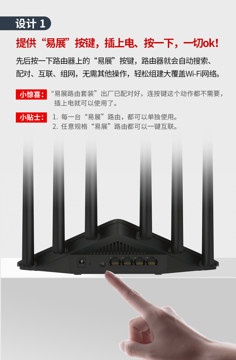 TP-LINK 双频AC1900千兆无线路由器家用穿墙高速wifi千兆端口5G穿墙王tplink支持