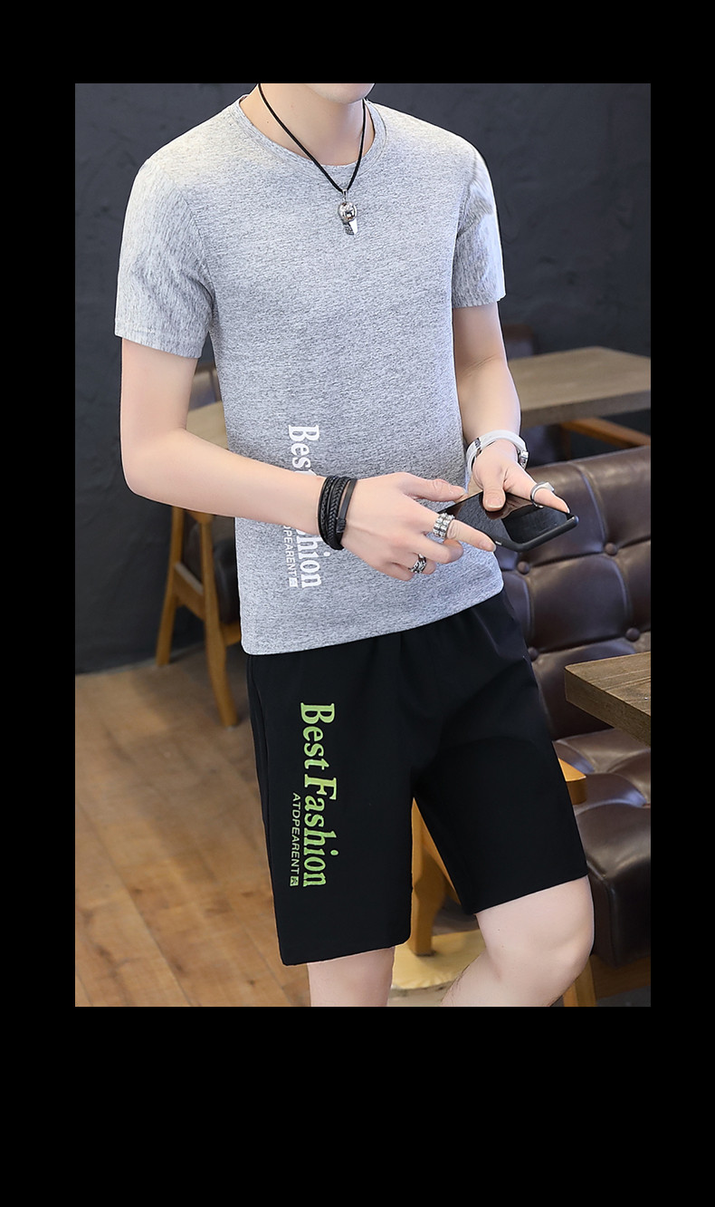 雷斯英杰/LEISIYINGJIE 短袖T恤男2020年新款速干运动T恤青少年休闲短半袖