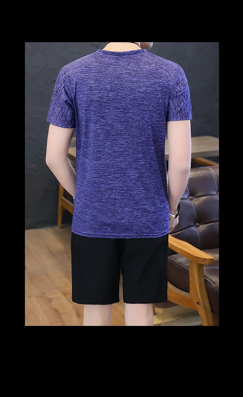 雷斯英杰/LEISIYINGJIE 短袖T恤男2020年新款速干运动T恤青少年休闲短半袖
