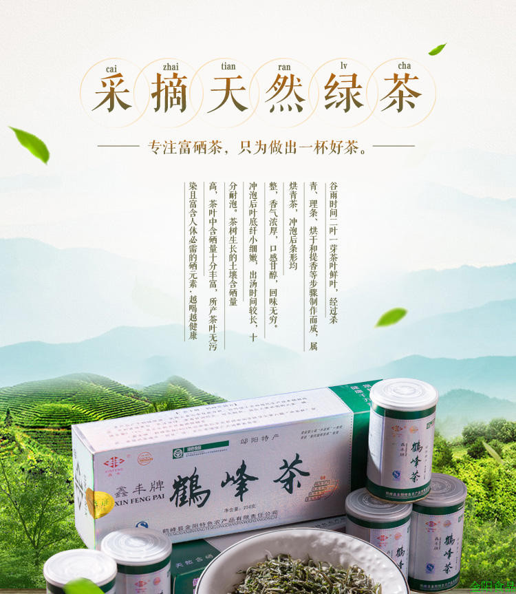 问玄系列【鹤峰】鹤峰邮政分公司厂家直供鑫丰6#绿茶5*50g*2条/提