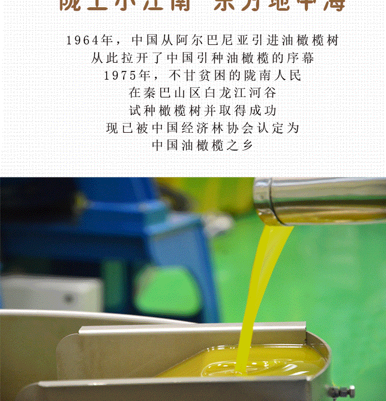 祥宇 【陇南市扶贫地方馆 】特级初榨橄榄油250ml*1瓶有机植物油食用油辅食油