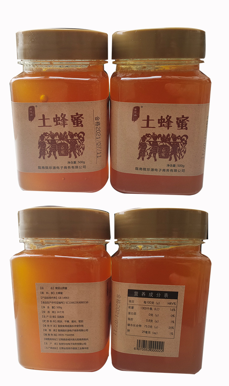 绿蚁康 【徽县振兴馆】青泥山土蜂蜜500g