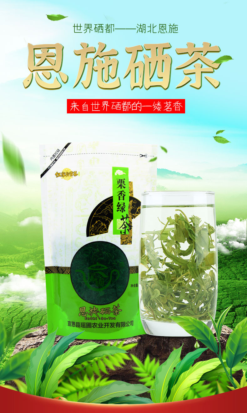 恩施宣恩伍家台贡茶炒青香茶100g/袋