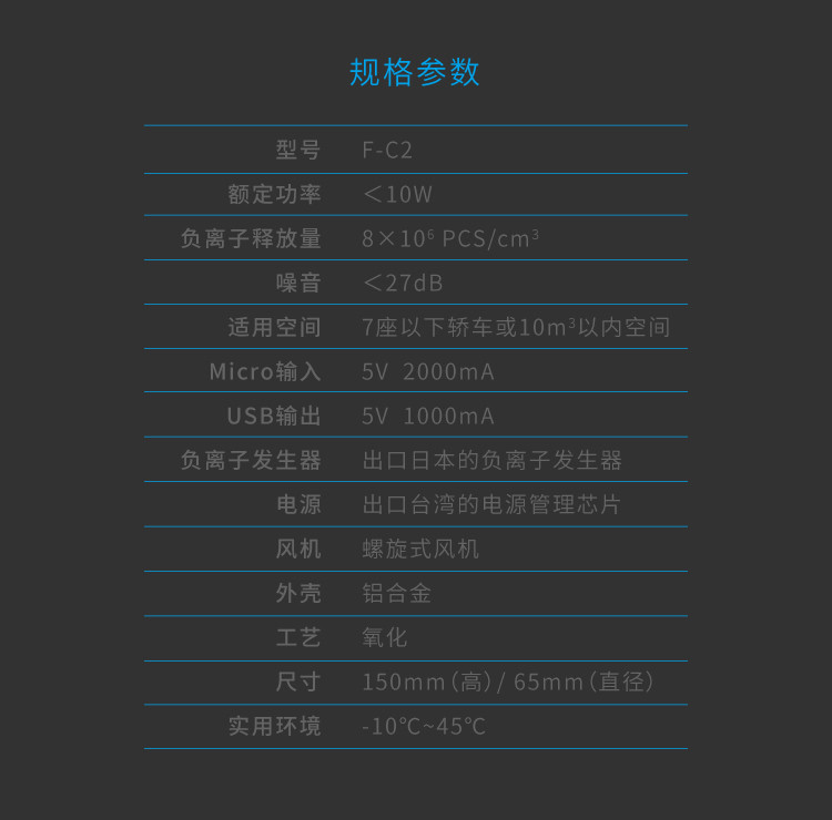 车载空气净化器 除甲醛烟雾灰尘PM2.5 除雾除尘除烟 杀菌