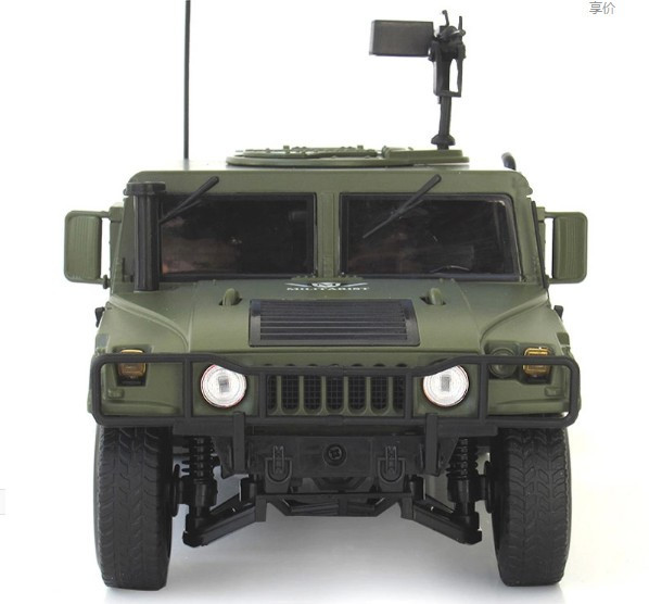 合金车模1:18美军悍马战地车越野车军事吉普车模型